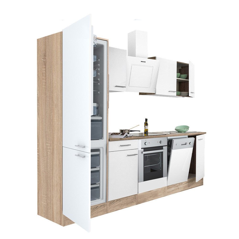 Bucătărie - Leziter Mobilă de bucătărie Yorki 280 cu cuptor inferior și frigider cu congelator inferior