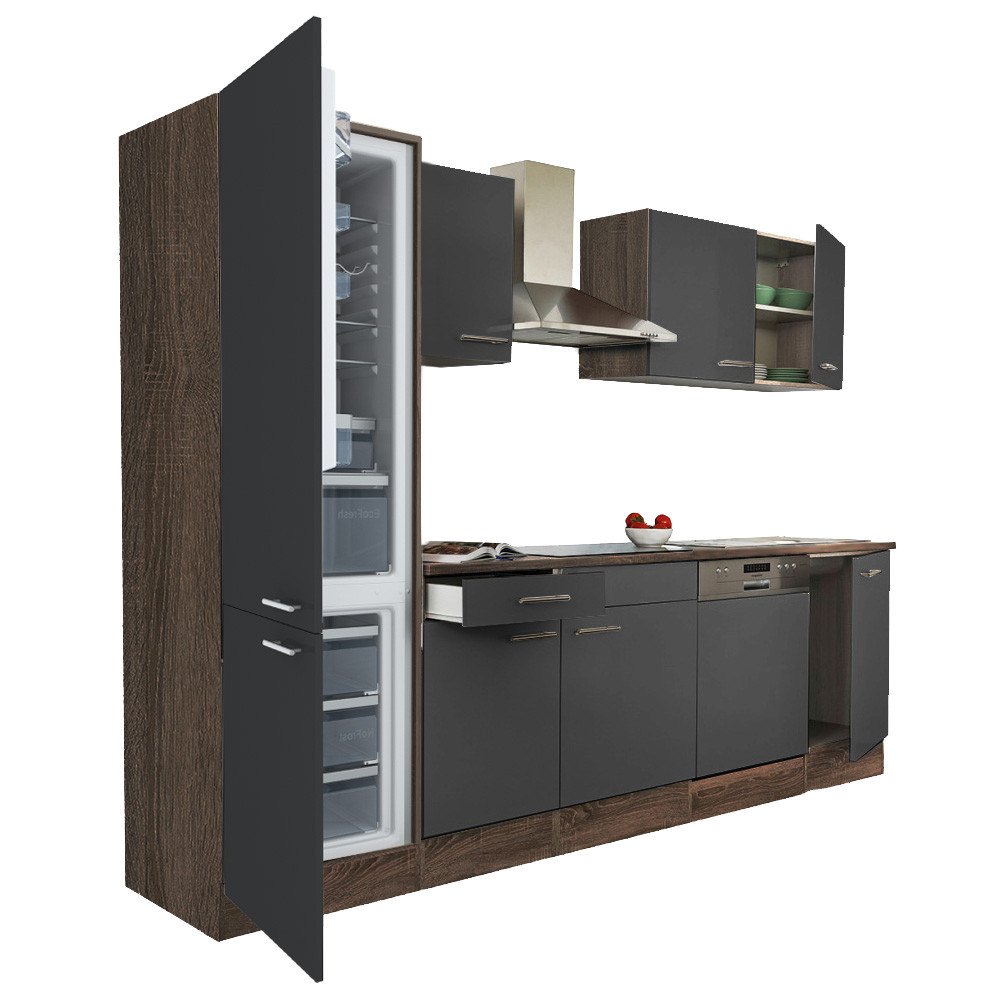 Bucătărie - Leziter Mobilă de bucătărie Yorki 280 cu congelator inferior și frigider