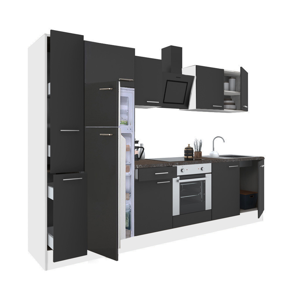 Bucătărie - Leziter Mobilă de bucătărie Yorki 300 cu cuptor inferior și frigider cu congelator superior