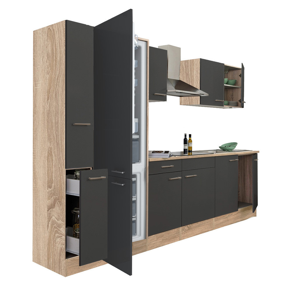 Mobilier bucătărie - Leziter Mobilă de bucătărie Yorki 300 cu congelator inferior și frigider