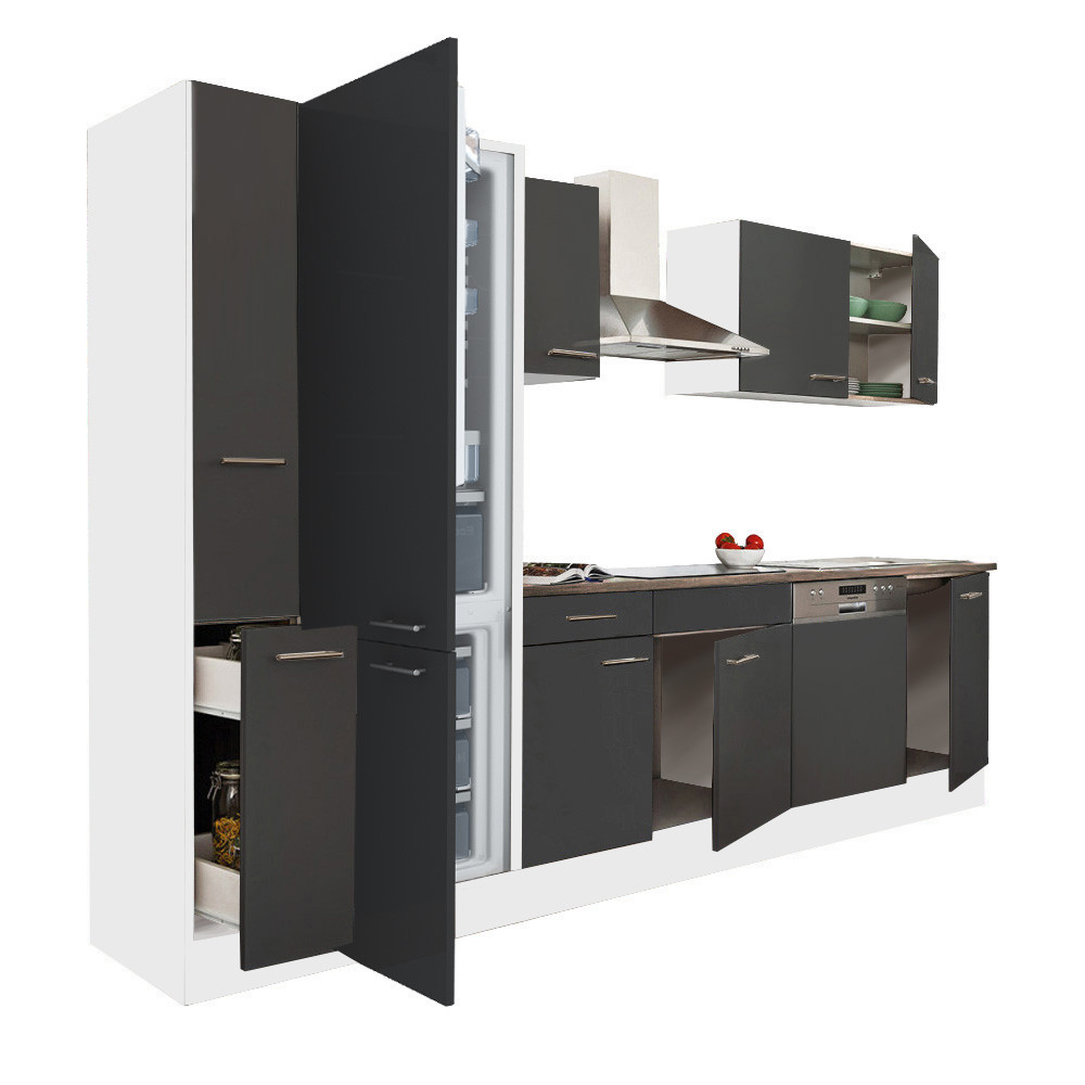 Mobilier bucătărie - Leziter Mobilă de bucătărie Yorki 310 cu congelator inferior și frigider