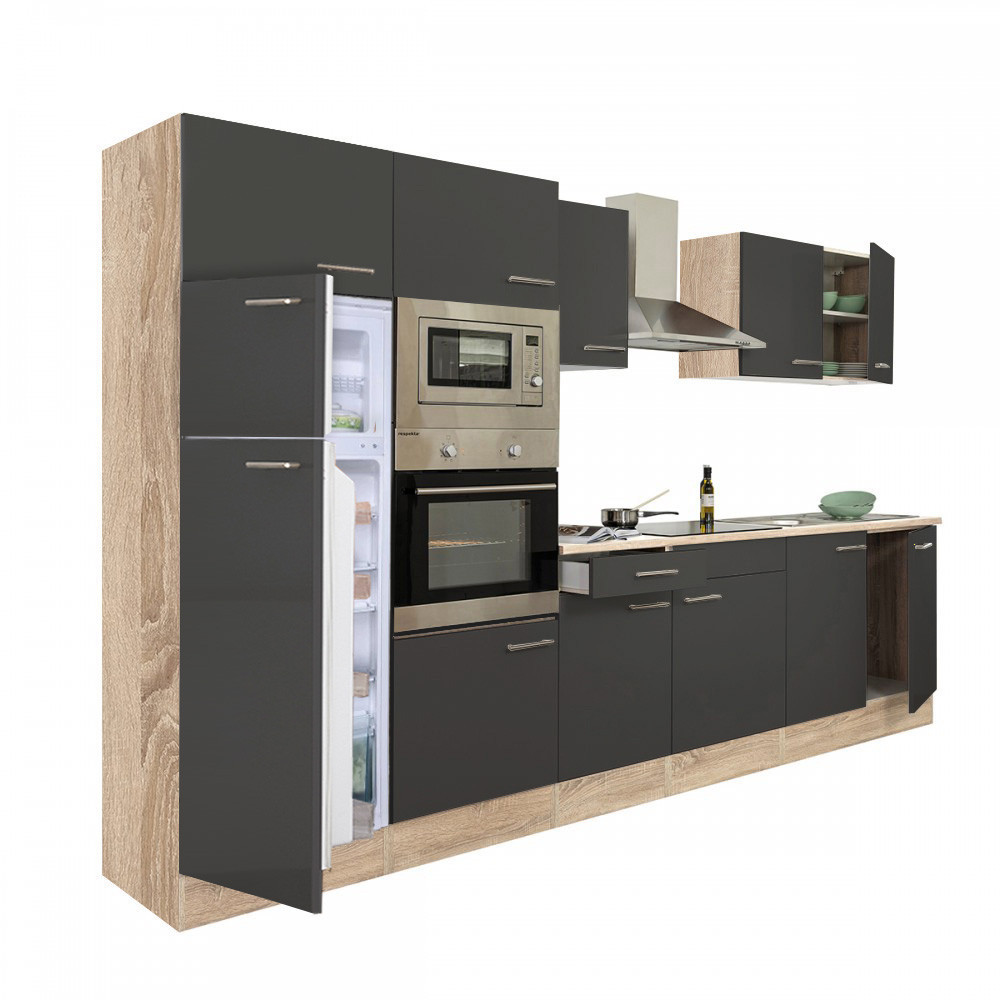 Mobilier bucătărie - Leziter Mobilă de bucătărie Yorki 330 cu frigider cu congelator superior