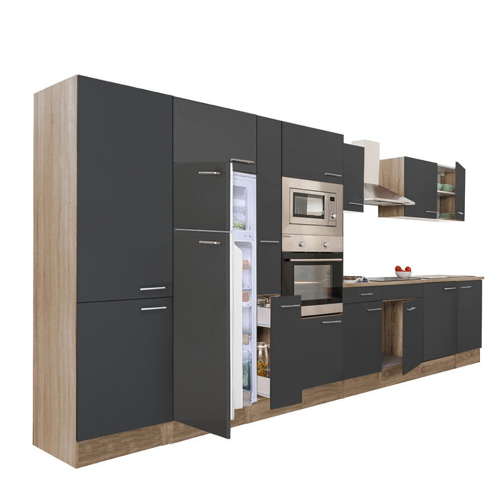 Mobilier bucătărie - Leziter Mobilier de bucătărie Yorki 420 cu frigider cu congelator superior