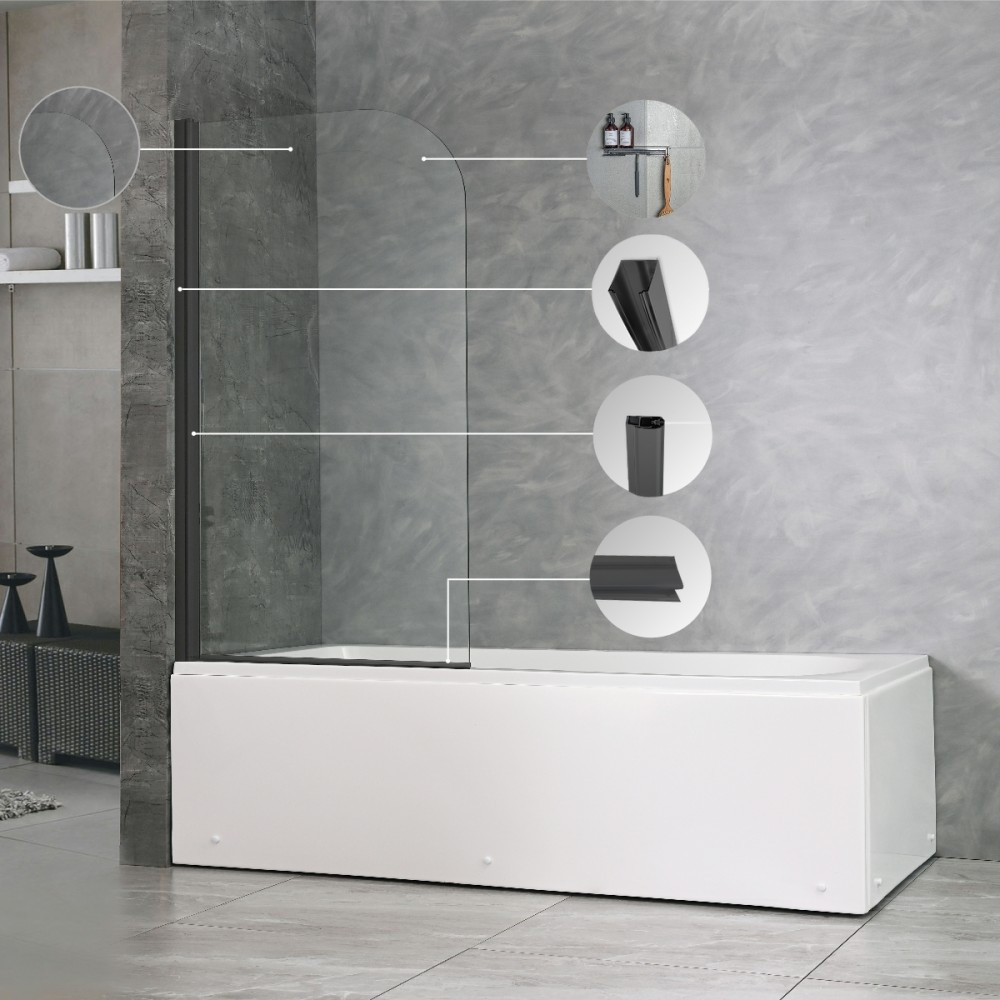 Leziter Paravan de cadă Eva 70x140 cm negru [4]