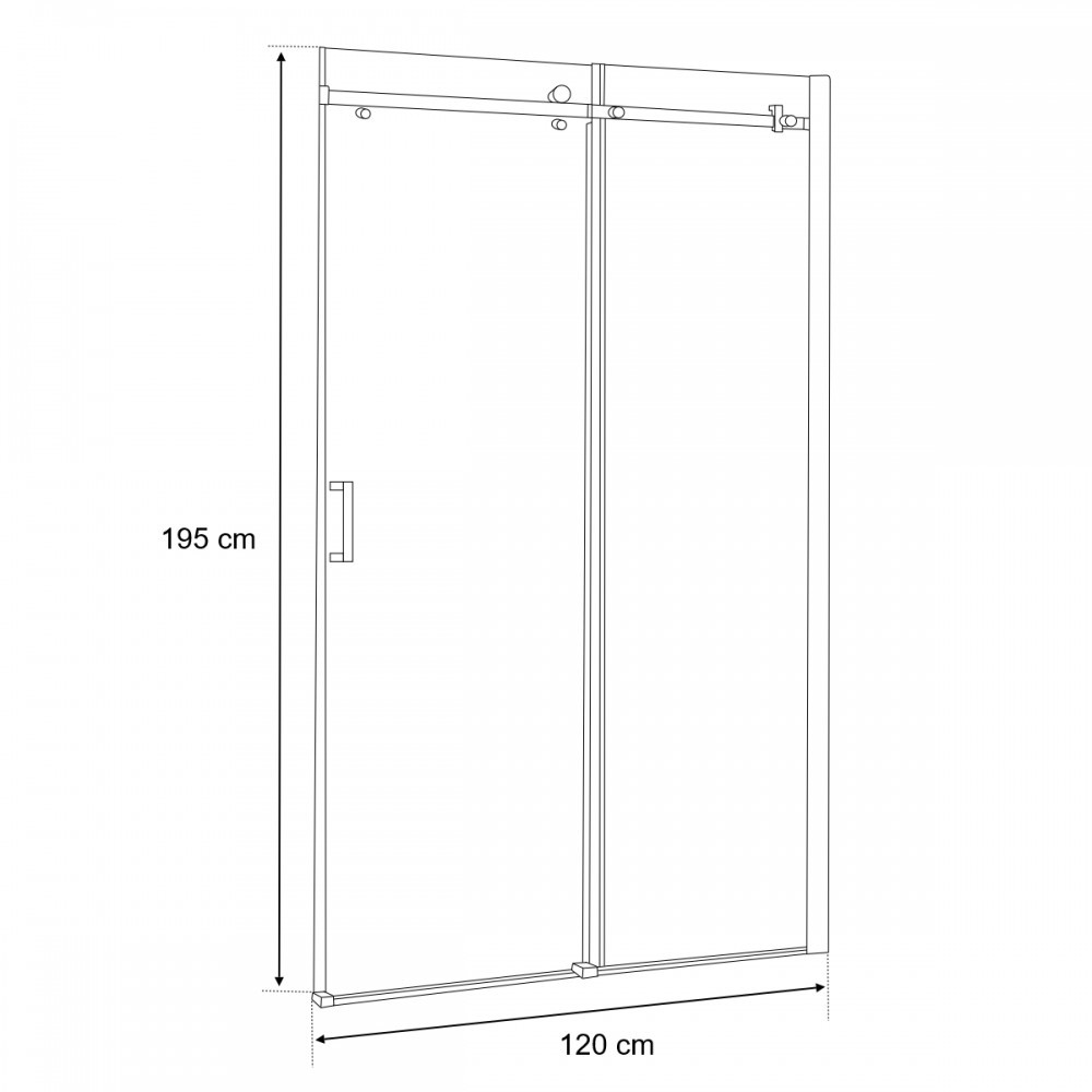 Leziter Ușă de duș tip rulou Bold 120x195 cm [9]