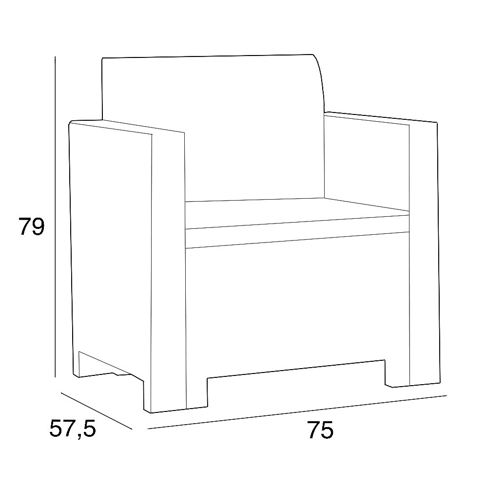 Leziter Set de mobilier de grădină Nero IV cu 6 locuri [3]