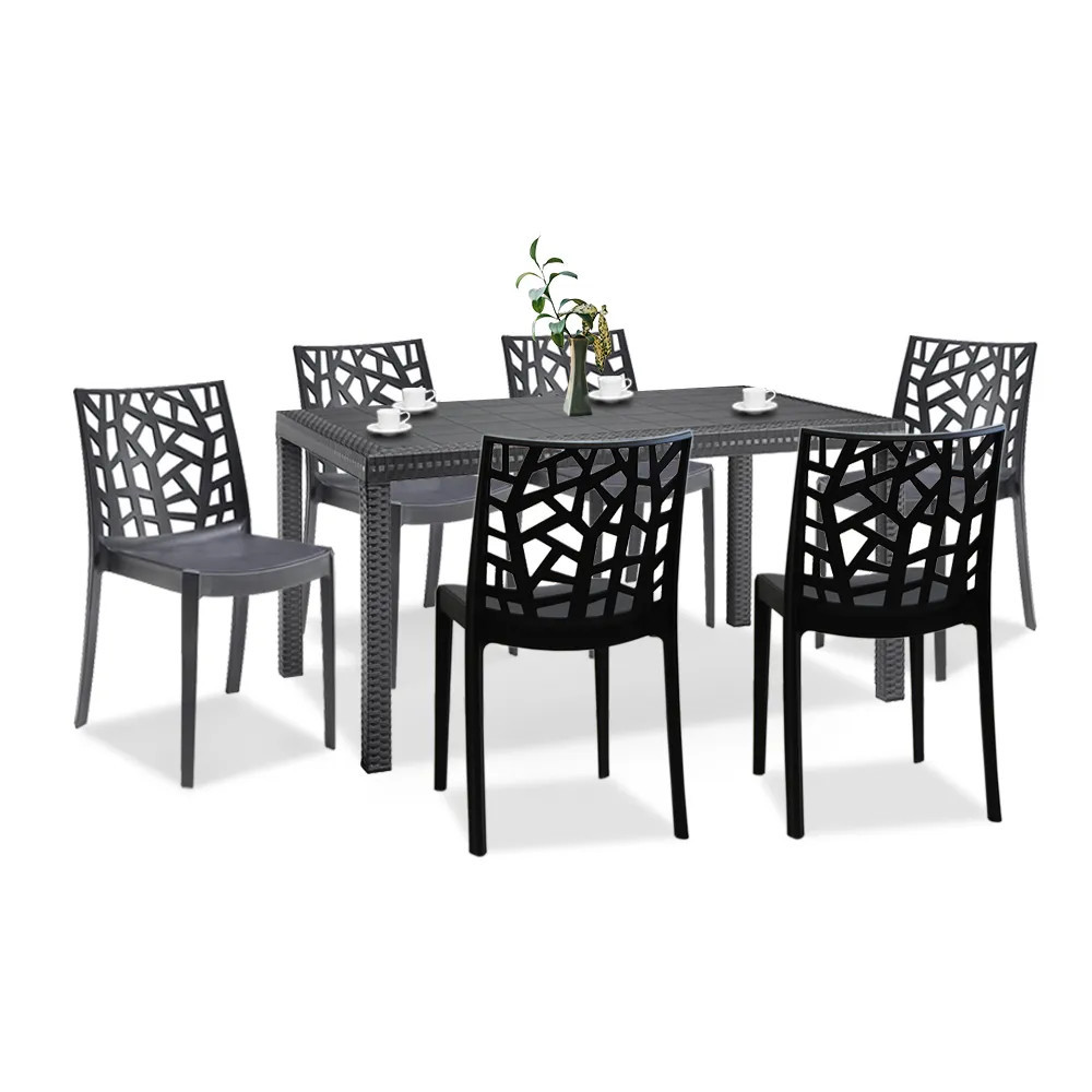 Produse temporar indisponibile - Leziter Set mobilier de grădină Violina 6+1, grafit