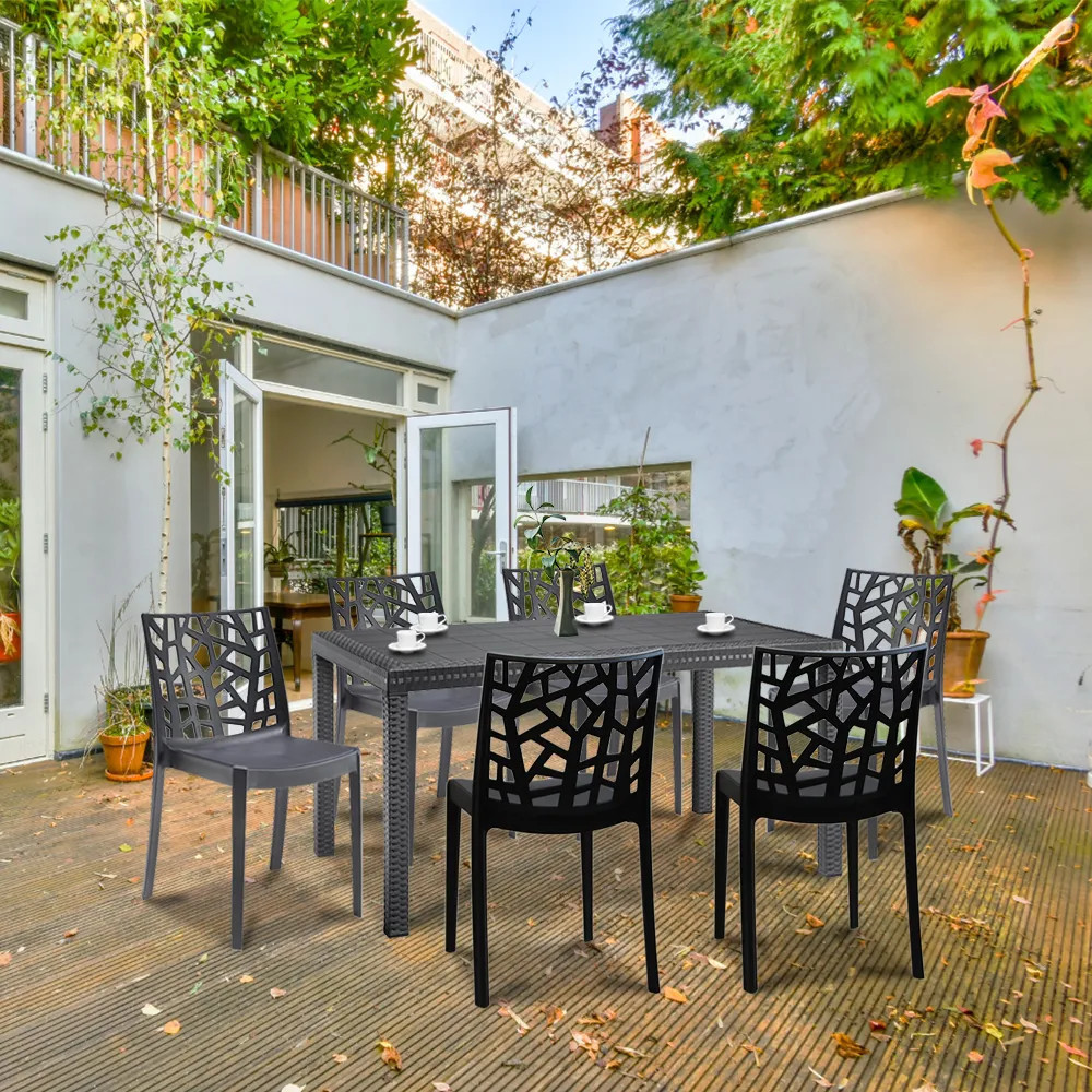 Leziter Set mobilier de grădină Violina 6+1, grafit [1]