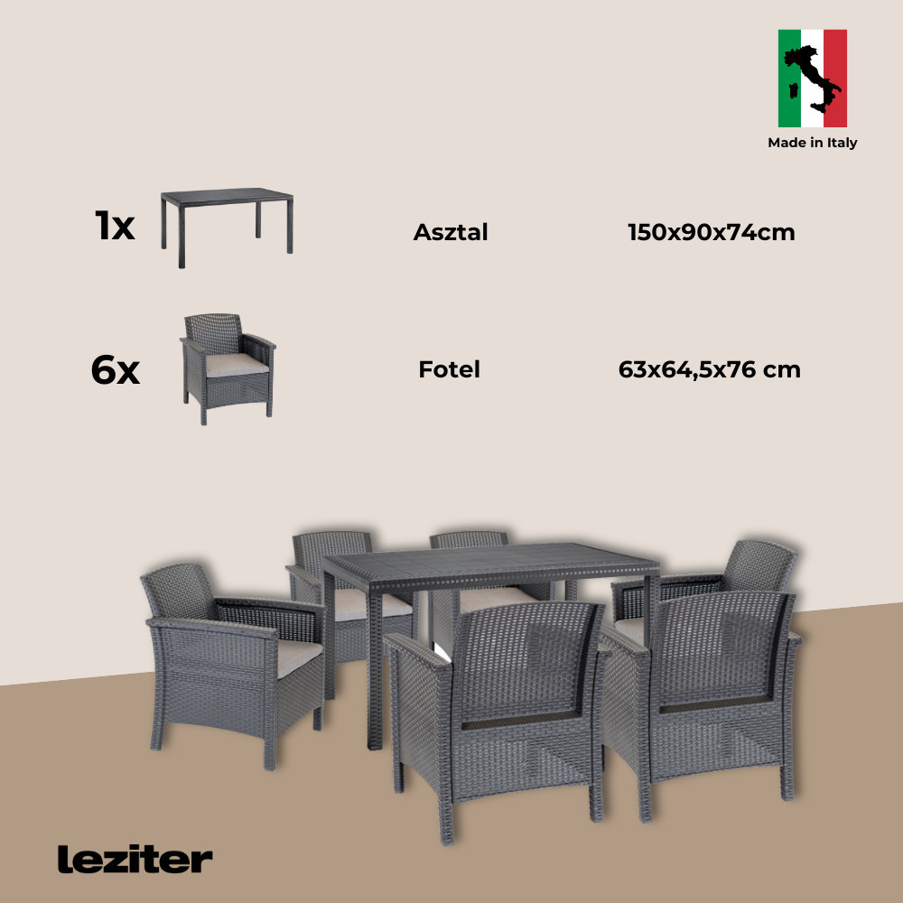 Leziter Set Venus IV Set de mobilier de grădină cu 6 locuri [7]