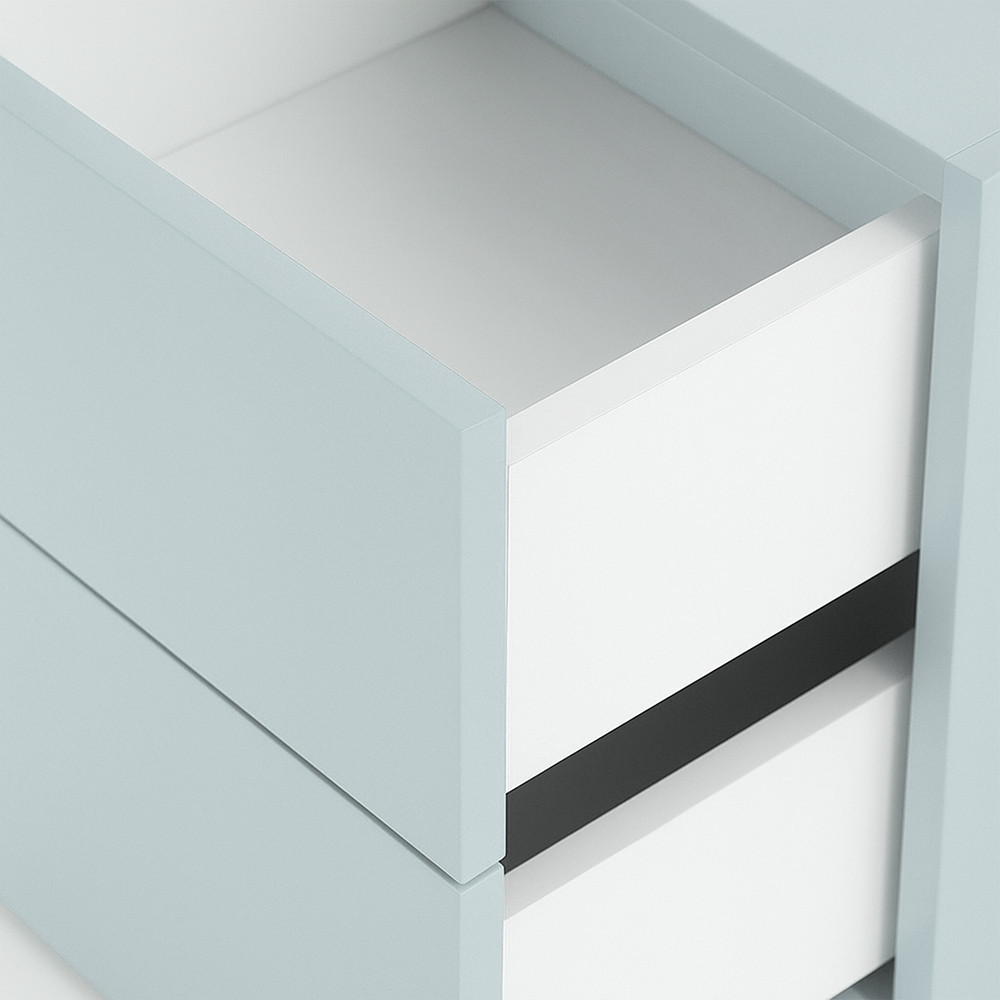 Leziter Boxie 2 sertare dulap de perete 40x40x37 cm albastru [8]