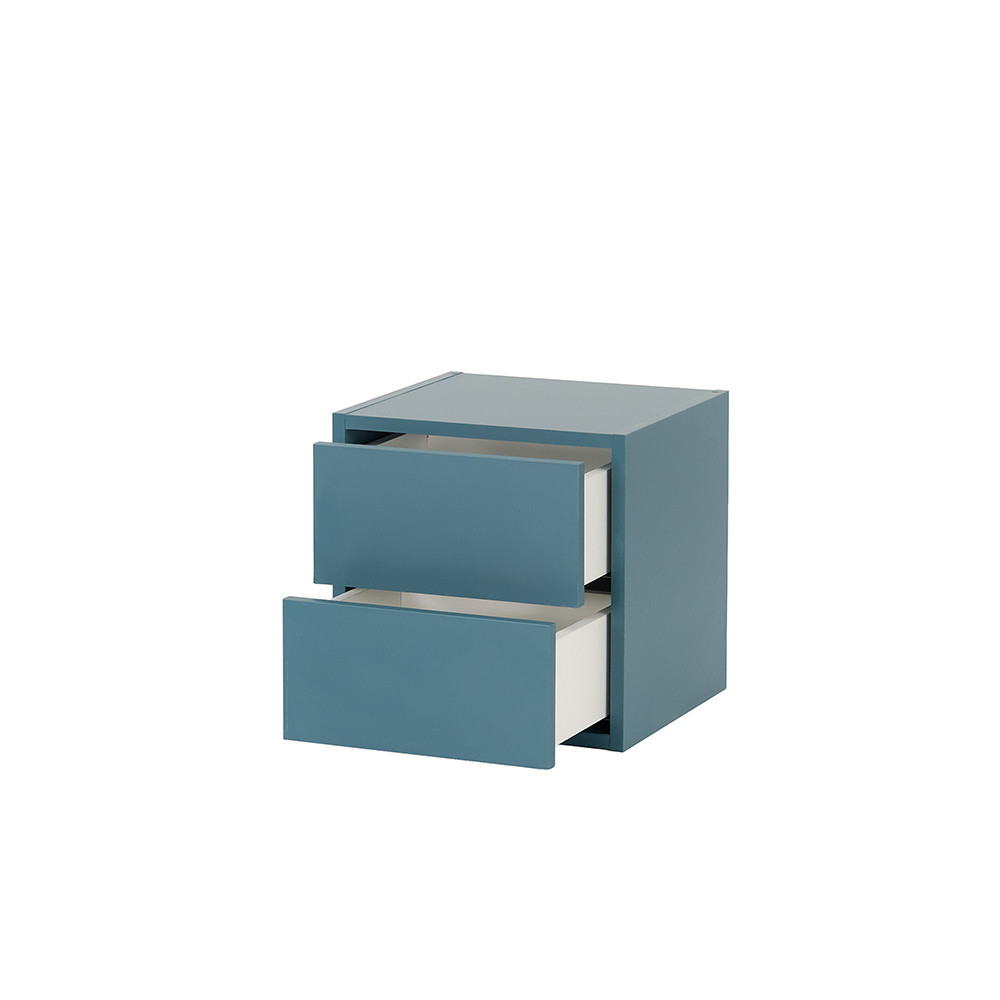 Leziter Boxie 2 sertare dulap de perete 40x40x37 cm albastru petrol [7]