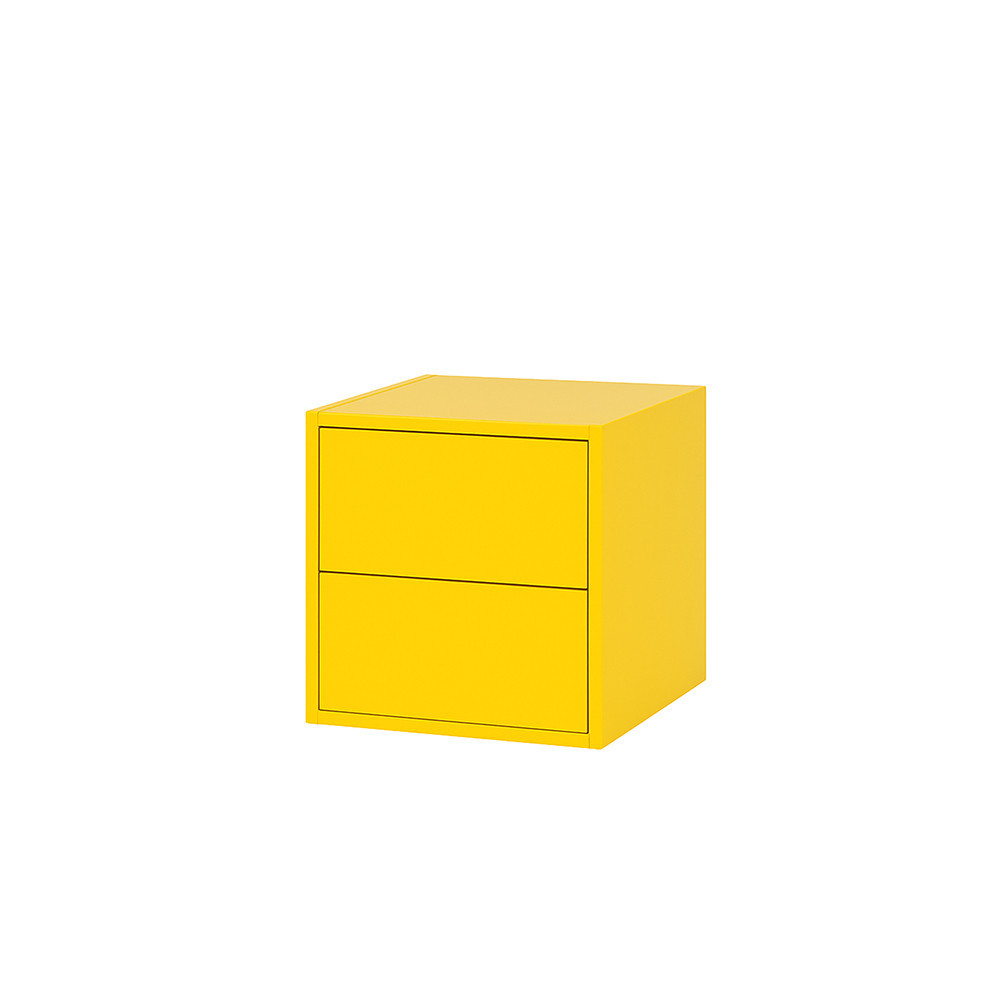 Leziter Boxie dulap de perete cu 2 sertare 40x40x37 cm galben [6]