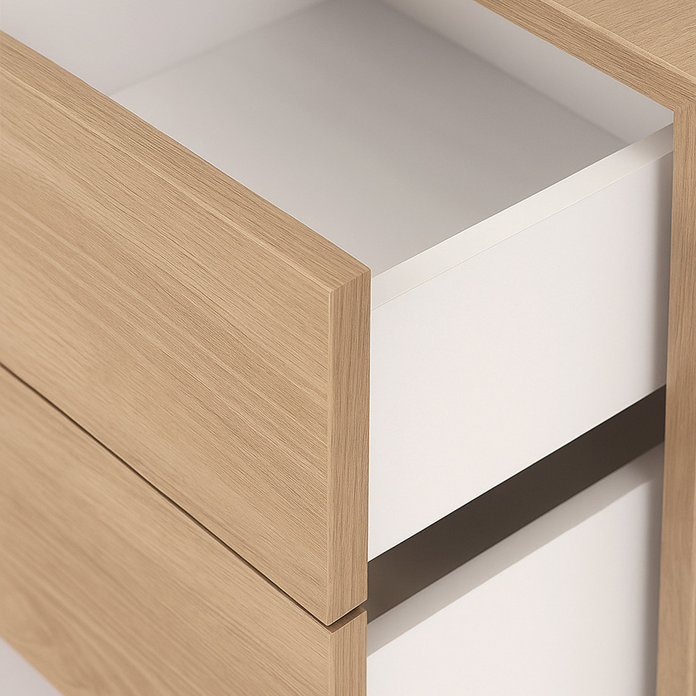 Leziter Boxie dulap de perete cu 2 sertare 40x40x37 cm stejar sonoma [8]