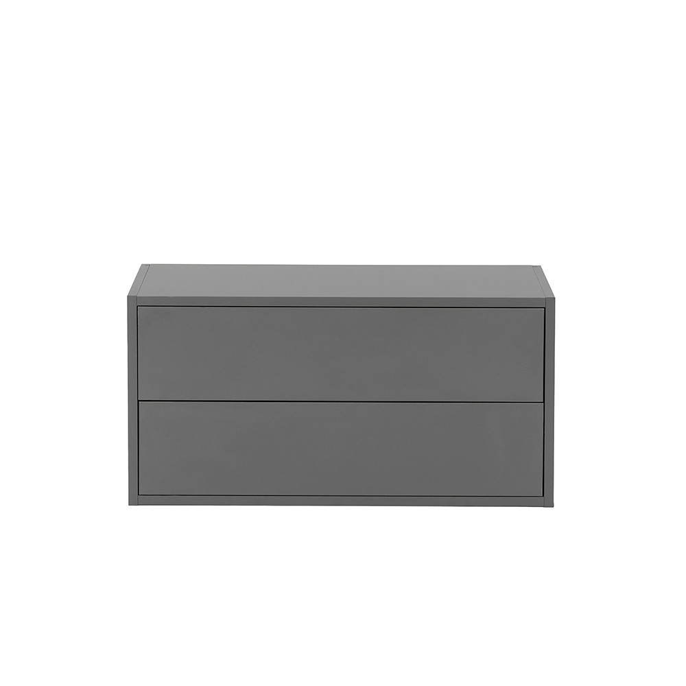 Dulap perete - Leziter Boxie dulap de perete cu 2 sertare 40x80x37 cm antracit