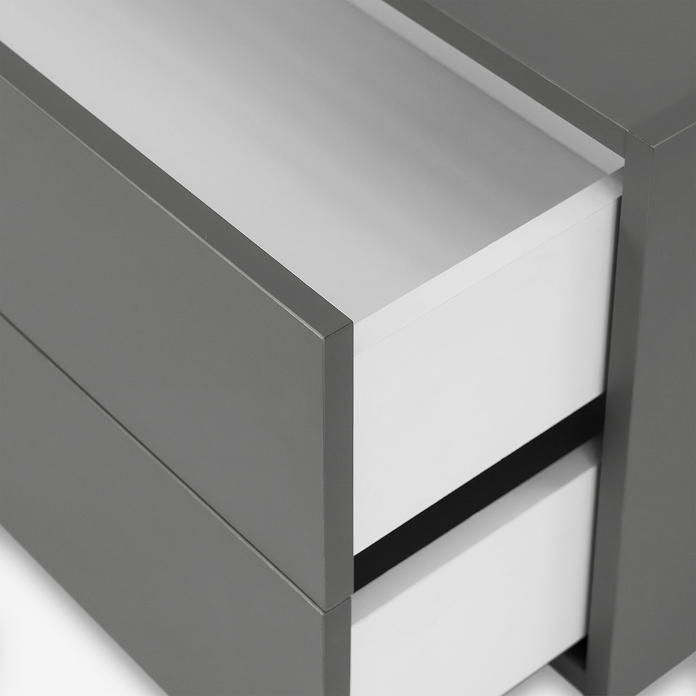 Leziter Boxie dulap de perete cu 2 sertare 40x80x37 cm antracit [9]