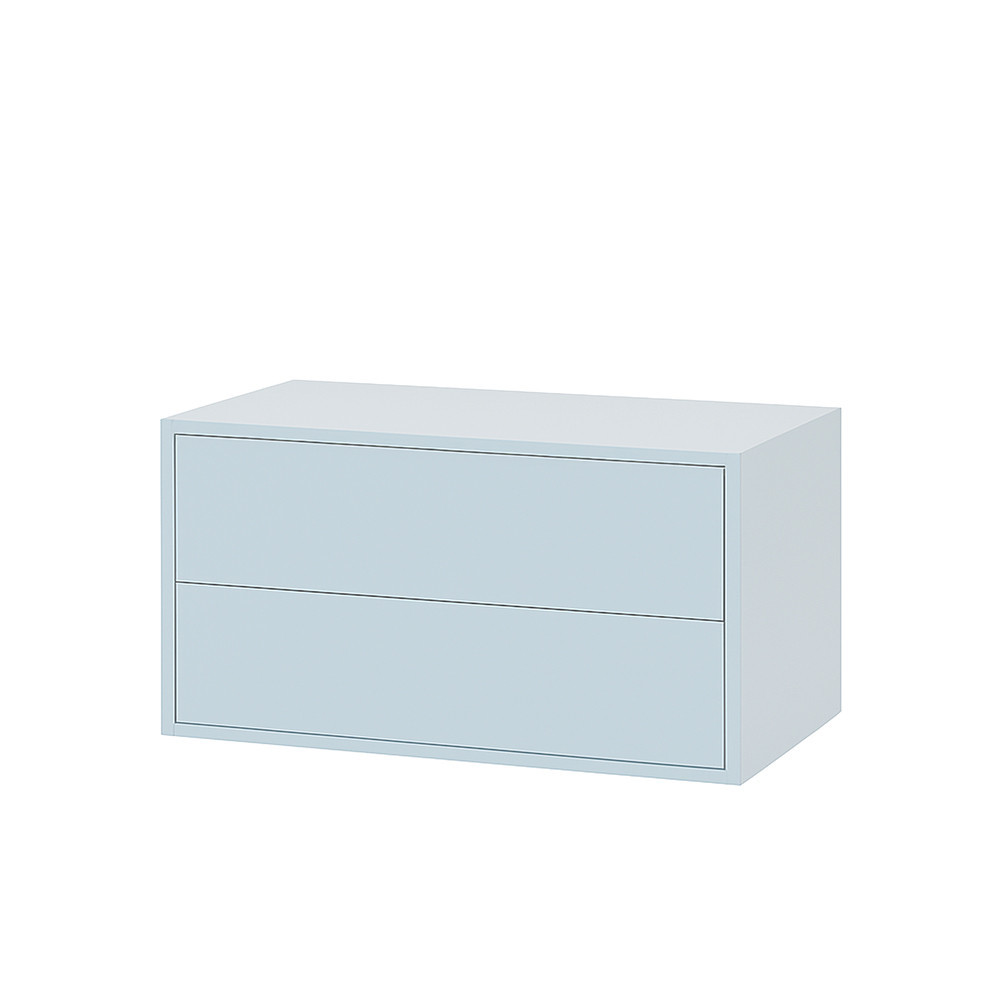 Leziter Boxie 2 sertare dulap de perete 40x80x37 cm albastru [6]