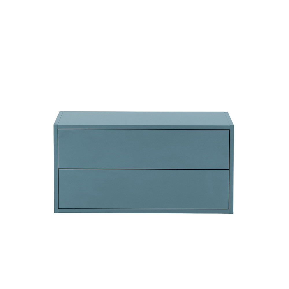Dulap perete - Leziter Boxie 2 sertare dulap de perete 40x80x37 cm albastru petrol