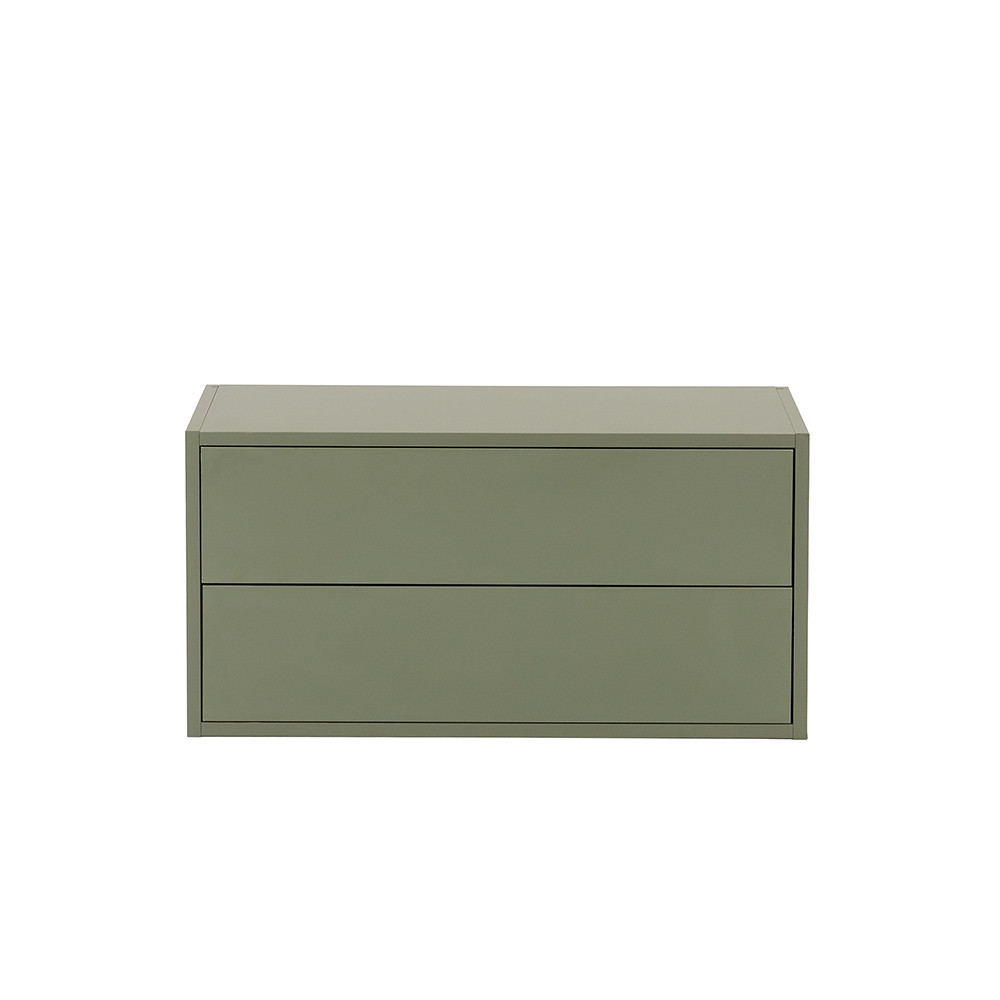 Dulap perete - Leziter Boxie dulap de perete cu 2 sertare 40x80x37 cm verde