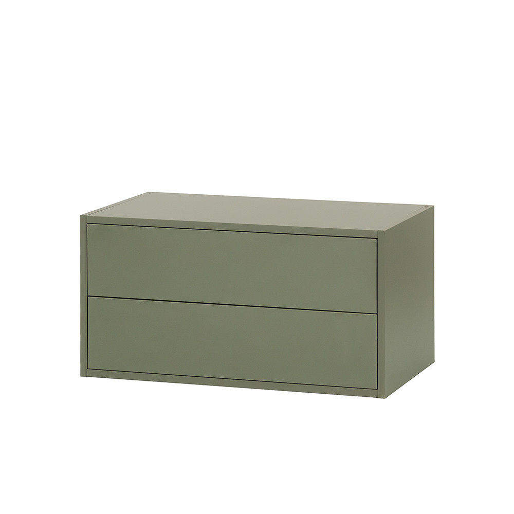 Leziter Boxie dulap de perete cu 2 sertare 40x80x37 cm verde [6]