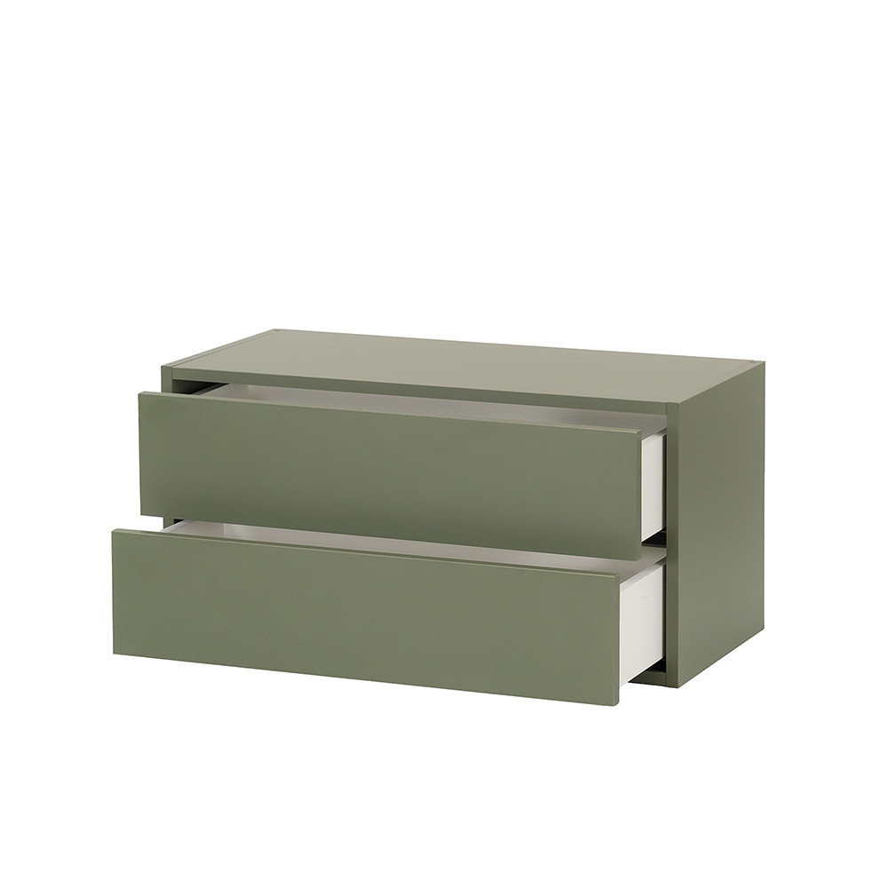 Leziter Boxie dulap de perete cu 2 sertare 40x80x37 cm verde [7]
