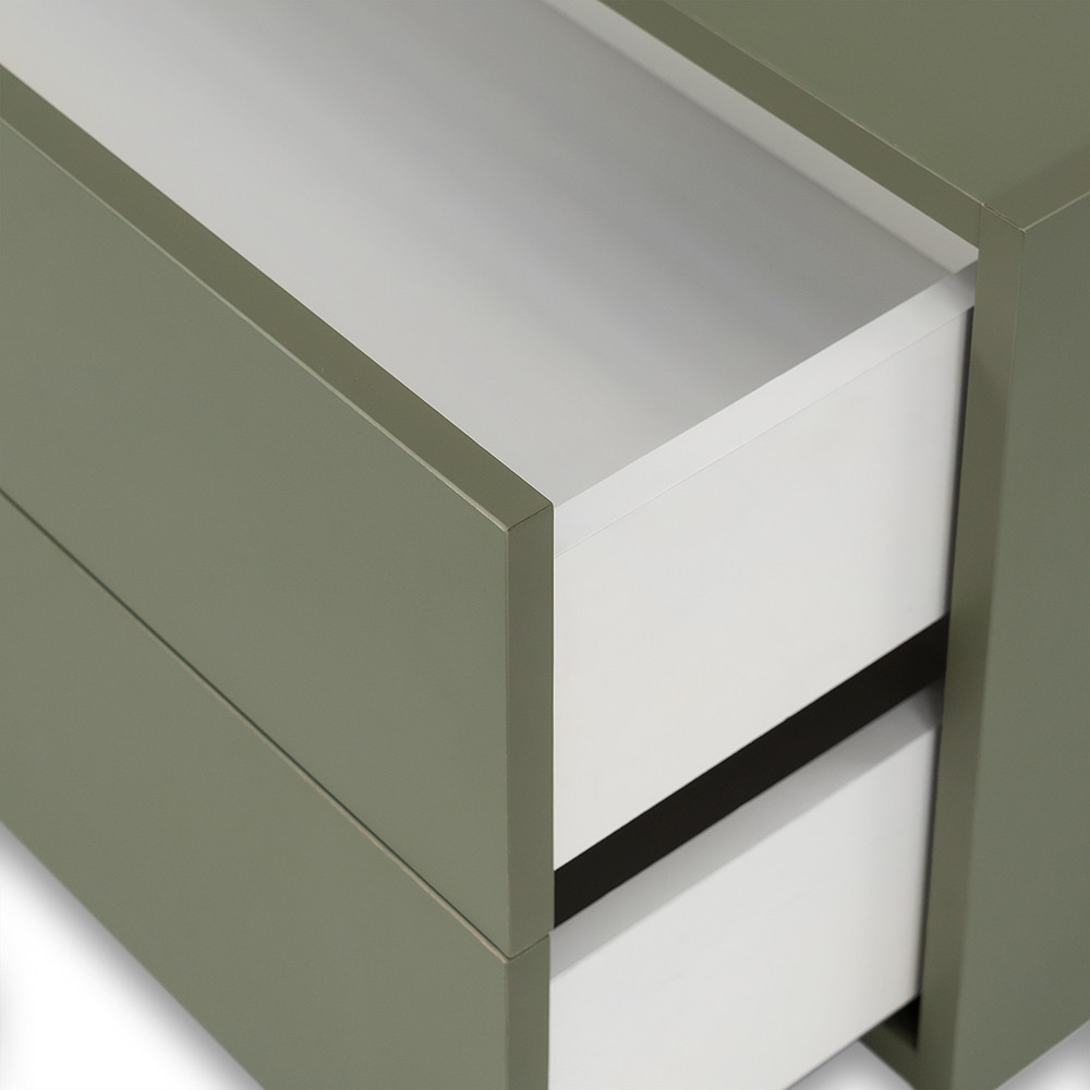 Leziter Boxie dulap de perete cu 2 sertare 40x80x37 cm verde [8]