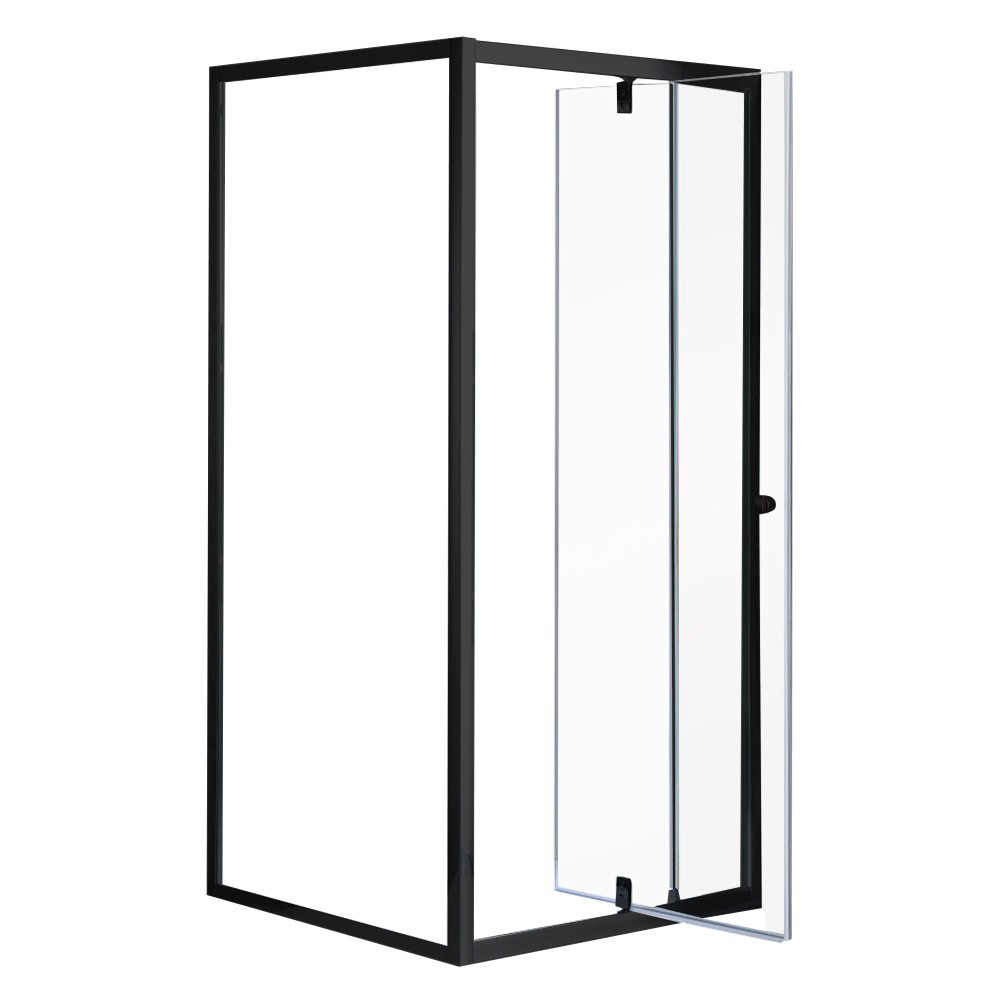 Cabină de duș pătrată / Cabină de duș dreptunghiulară - Leziter Flexi 80x80 cm cabină de duș unghiulară montată pe perete fără tavă de duș