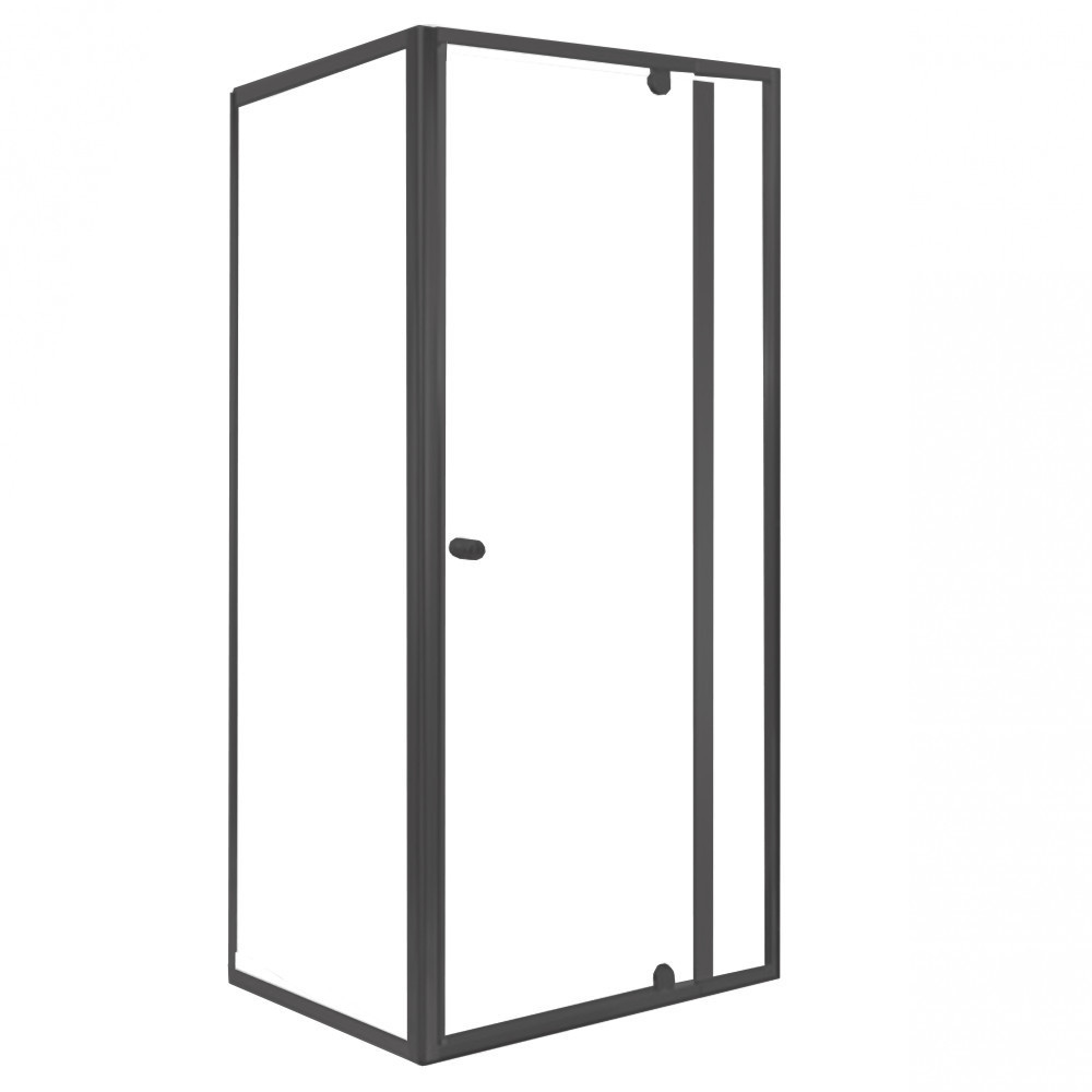 Cabină de duș - Leziter Flexi 80x90 cm cabină de duș asimetrică montată pe colț, fără tavă de duș