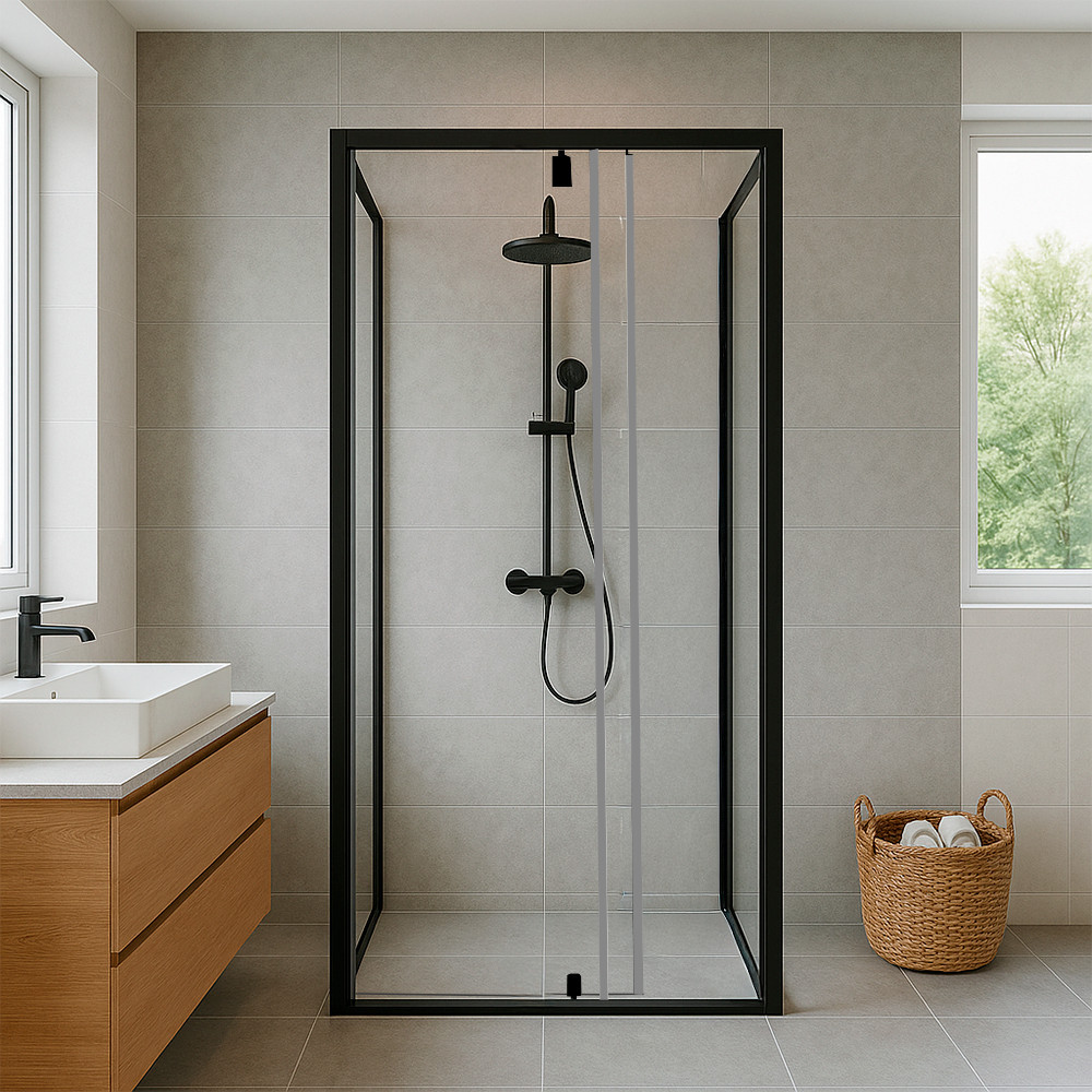 Leziter Flexi 90x90 cm cabină de duș unghiulară montată pe perete fără tavă de duș [1]