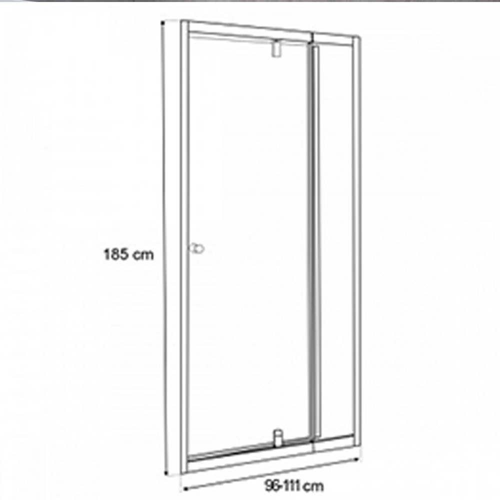 Leziter Ușă de duș reglabilă Flexi-S 96-111x185 cm [2]