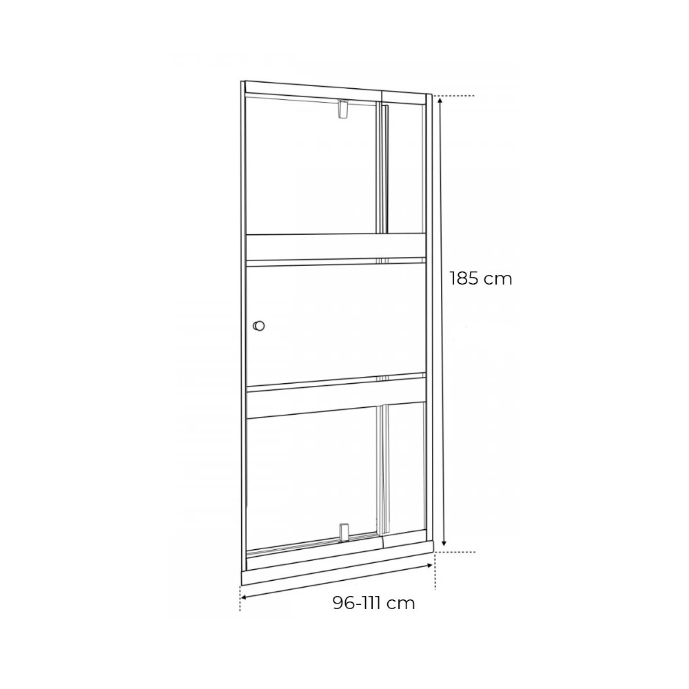 Leziter Flexi-S ușă de duș reglabilă 96-111x185 cm [2]