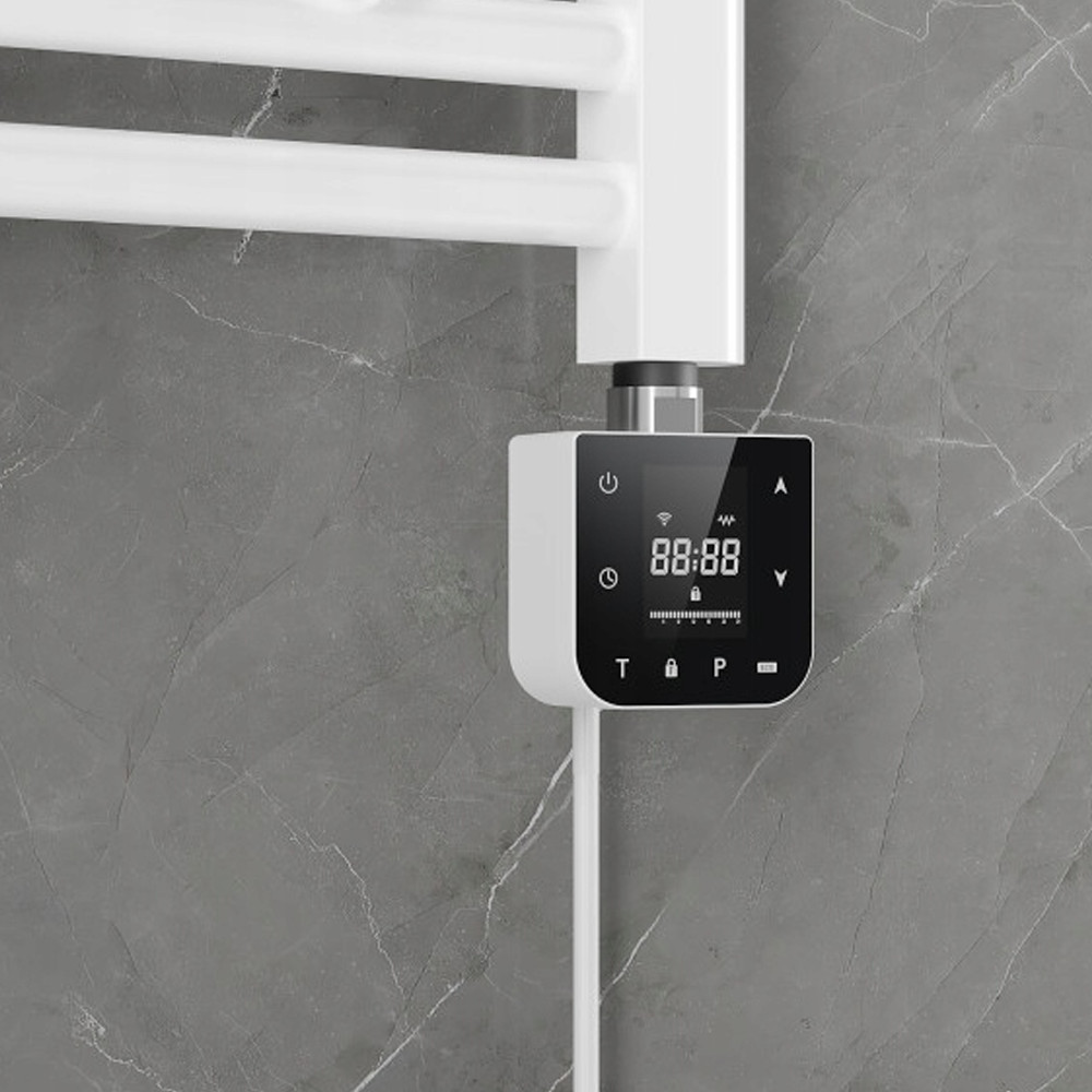 Leziter Uscător de prosoape cu cartuș de încălzire Wifi pentru radiator cu termostat digital 400W alb [1]