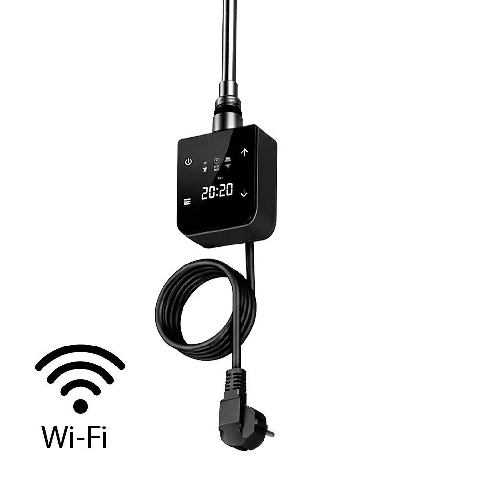 Calorifer prosoape - Leziter Încălzitor cu cartuș Wifi pentru suport pentru prosoape cu termostat digital 600W negru