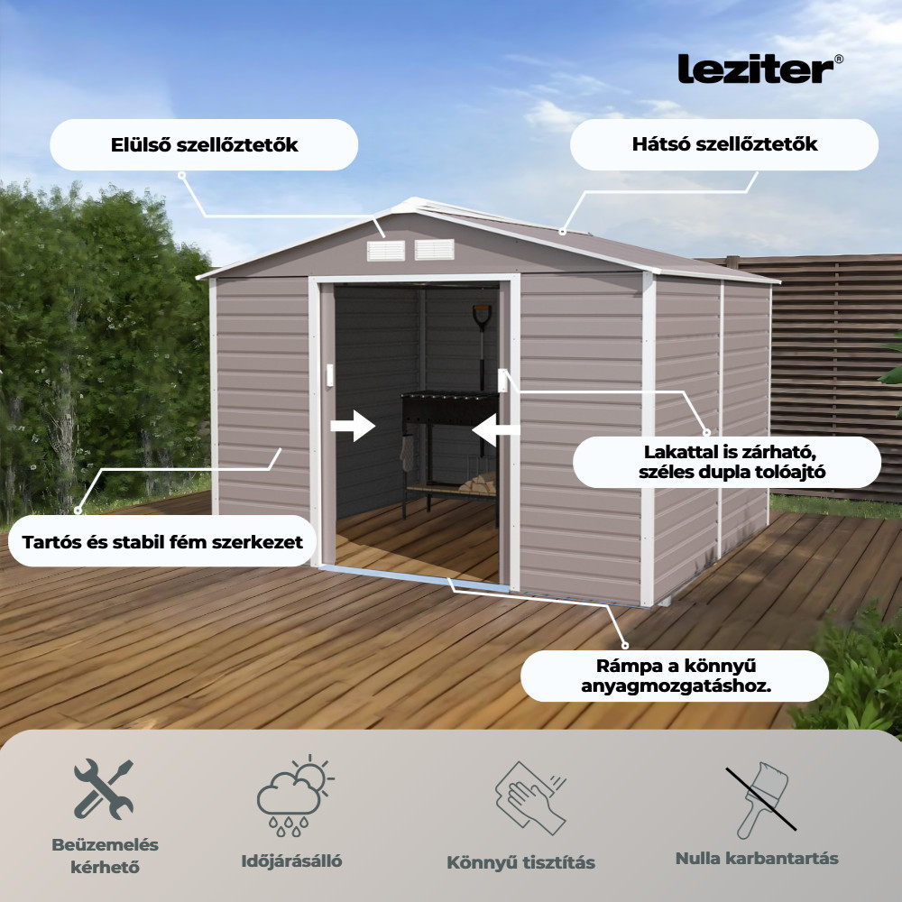 Leziter Depozit pentru unelte de grădină Oregon 277x259 cm [2]