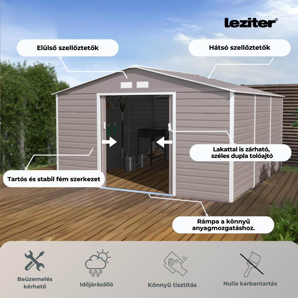 Leziter Depozit pentru unelte de grădină Oklahoma 341x386 cm [2]