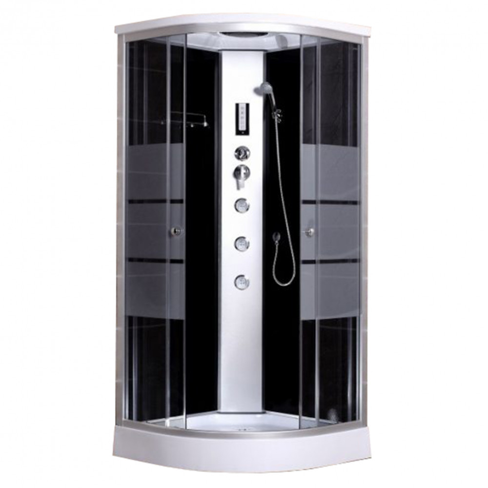 Cabină de duș cu hidromasaj - Kerra Cabină de duș cu hidromasaj curbată Lisa 90x90 cm