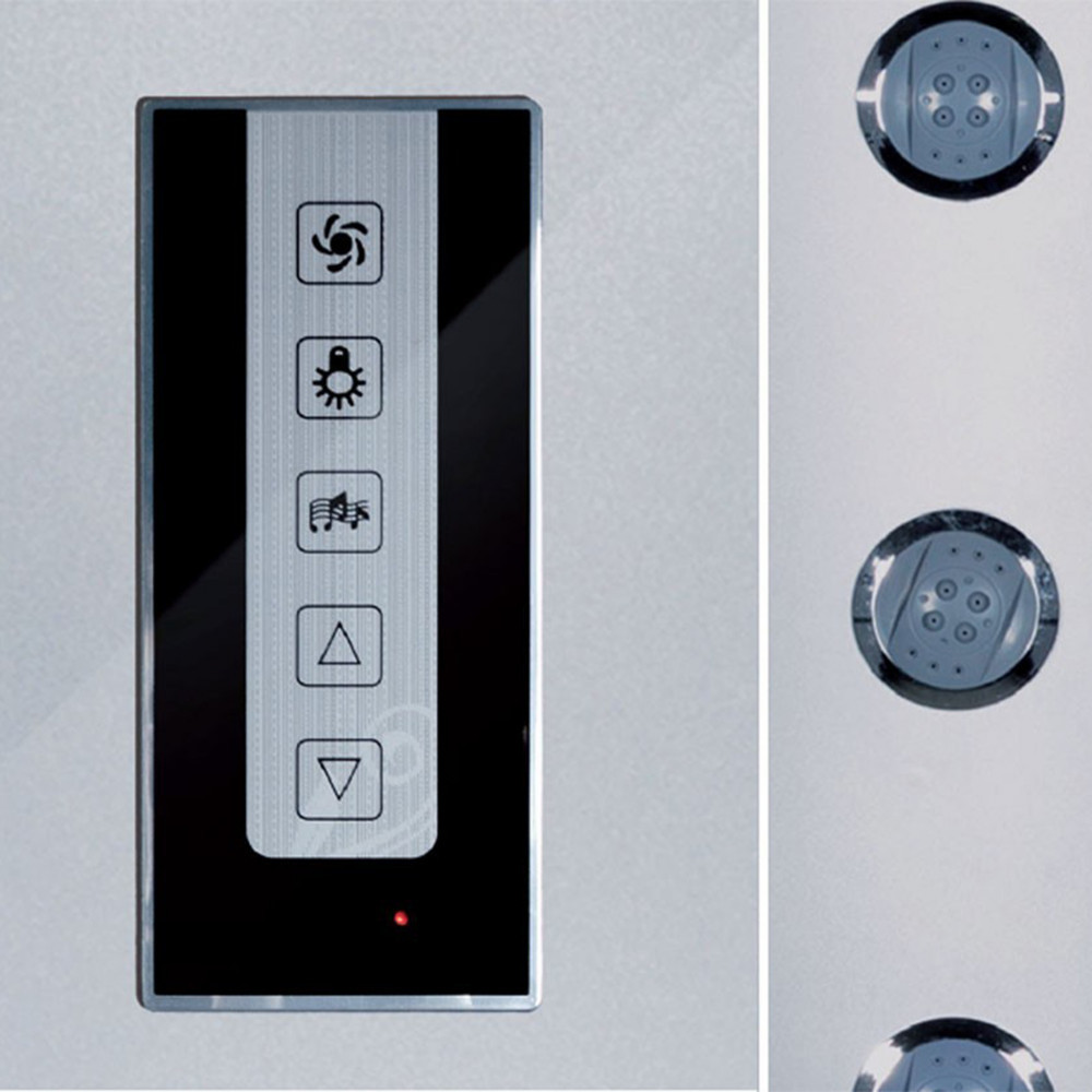 Kerra Cabină de duș cu hidromasaj curbată Lisa 90 albă [1]