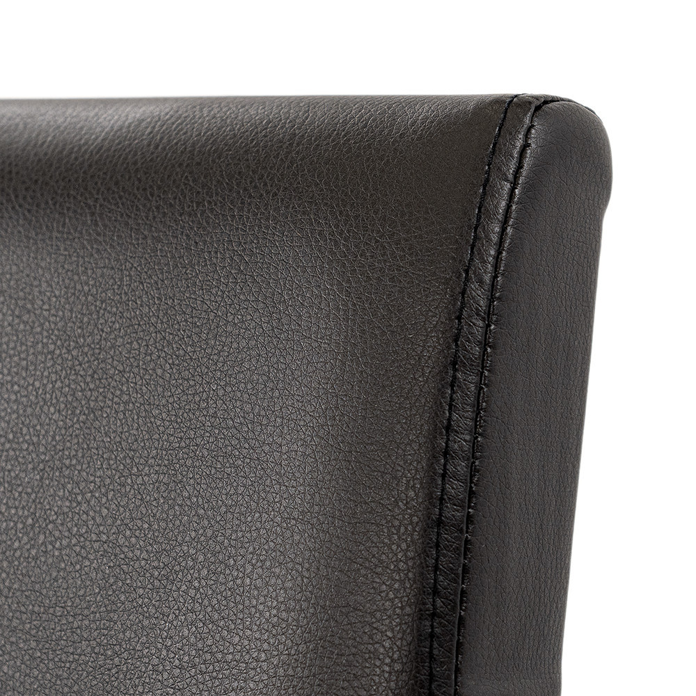 Leziter Scaun de sufragerie Kelly din piele neagră [5]