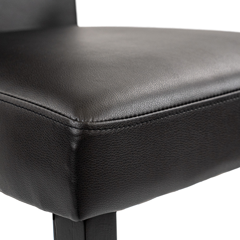 Leziter Scaun de sufragerie Kelly din piele neagră [7]