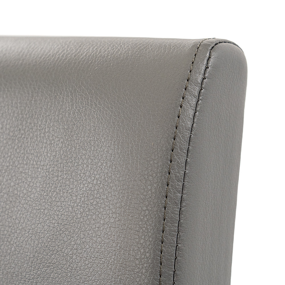 Leziter Scaun de sufragerie din piele Kelly, gri [5]