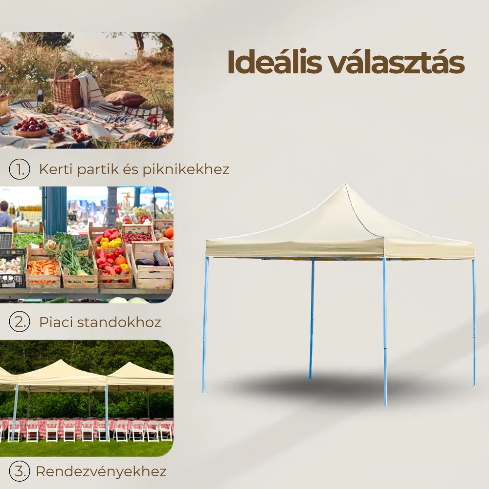 Leziter Foișor de grădină pliabil 3x3 m [1]