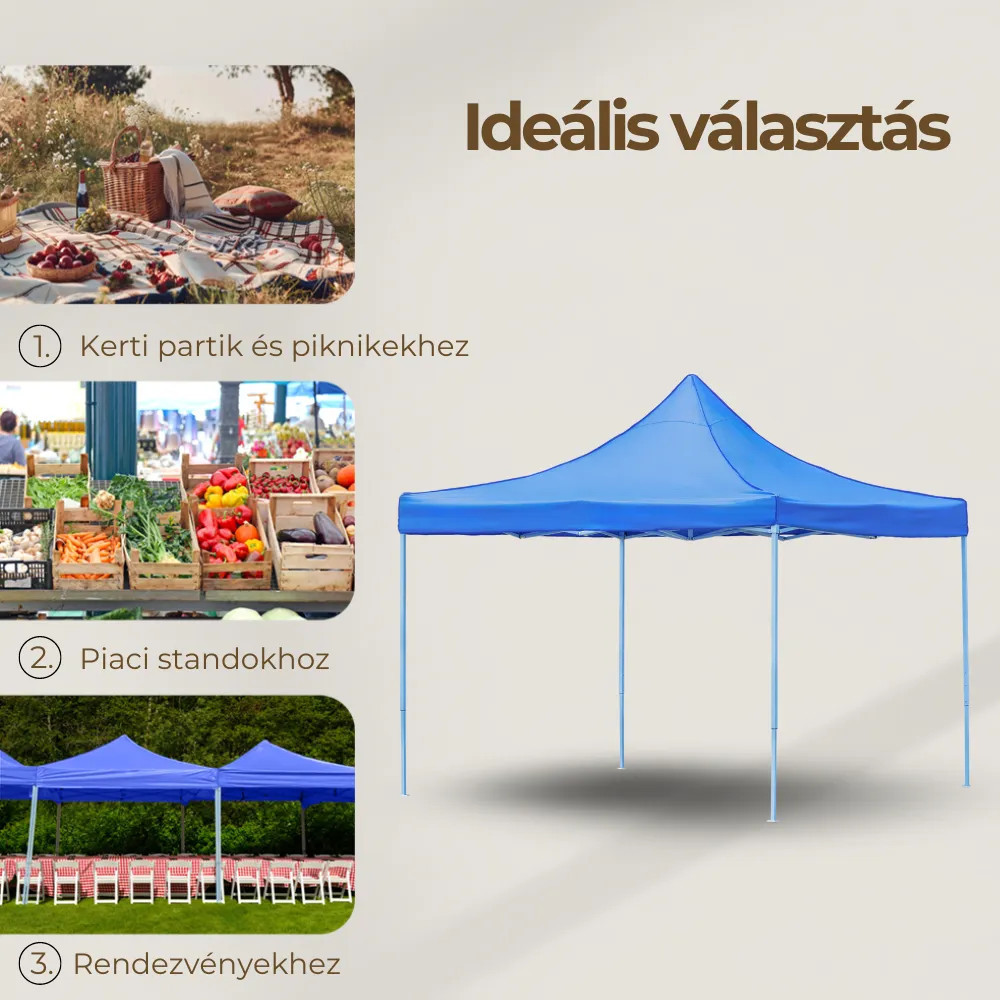 Leziter Foișor de grădină pliabil 3x3 m [1]