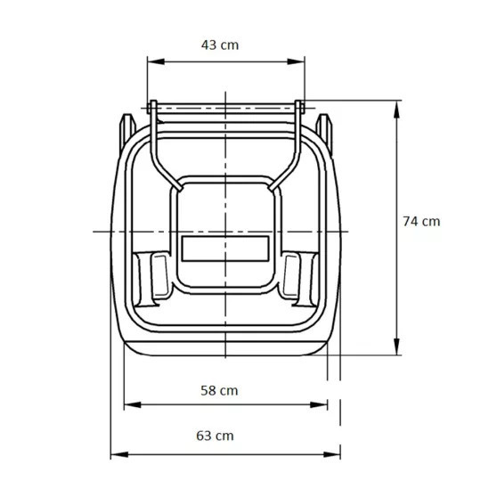 Leziter Container deșeuri 240L maro [2]