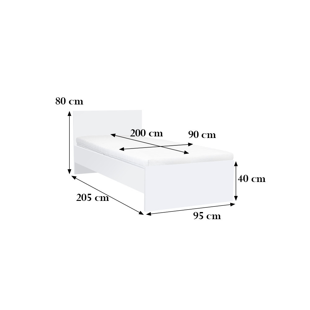 Leziter Pat single Miami 90x200 cm alb-alb [2]