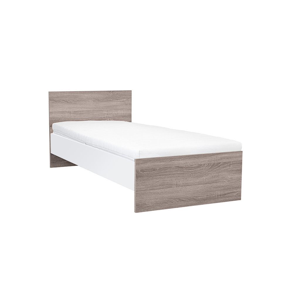 Pat simplu - Leziter Pat single Miami 90x200 cm stejar York-alb