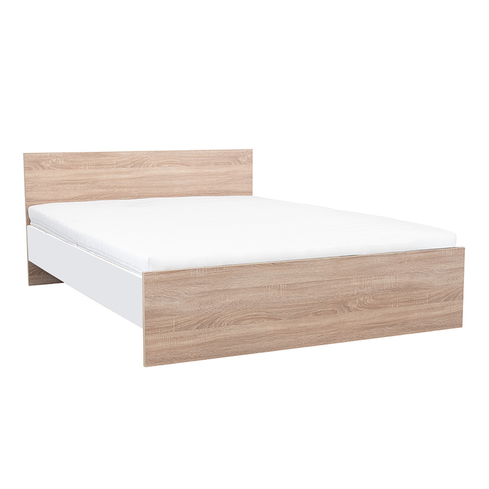 Pat dublu - Leziter Pat dublu Miami fără cadru de pat 160x200 cm stejar sonoma-alb