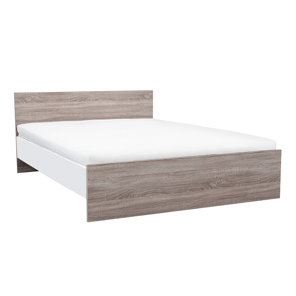 Pat dublu - Leziter Pat dublu Miami fără cadru de pat 160x200 cm stejar York-alb