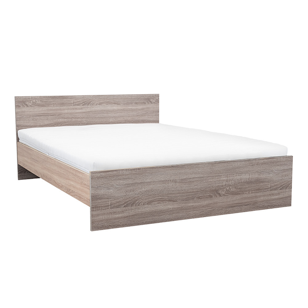 Pat dublu - Leziter Pat dublu Miami fără cadru de pat 160x200 cm stejar York-stejar Sonoma