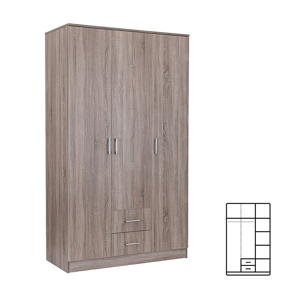 Mobilier dormitor - Leziter Dulap Miami 120x205 cm stejar York-stejar York
