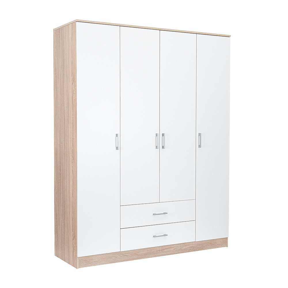 Leziter Dulap Miami 160x205 cm alb-stejar sonoma [4]