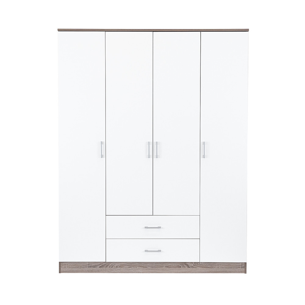 Leziter Dulap Miami 160x205 cm alb-stejar York [2]